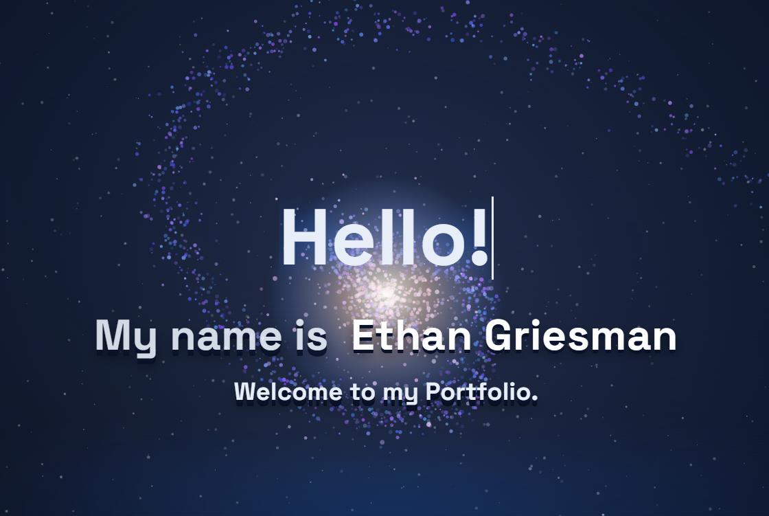 Personal portfolio website cover